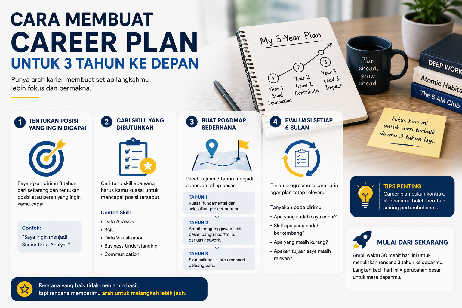 Cara Membuat Career Plan untuk 3 Tahun ke Depan